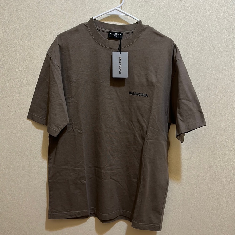 Balenciaga oversized T-shirt, size extra small, brown color
